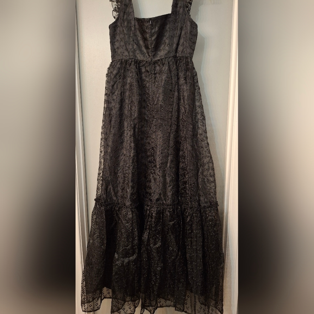 dELiA*s Dolls Kill Black Embroidered Floral Maxi Dress - Picture 2 of 10